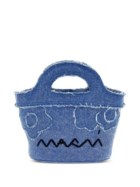 Marni mini denim Tropicalia tote bag Blue BMMP0096L6P8201
