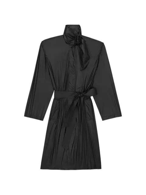 Saint Laurent Lavallière buckle-neck trench coat Black 870685Y8J11