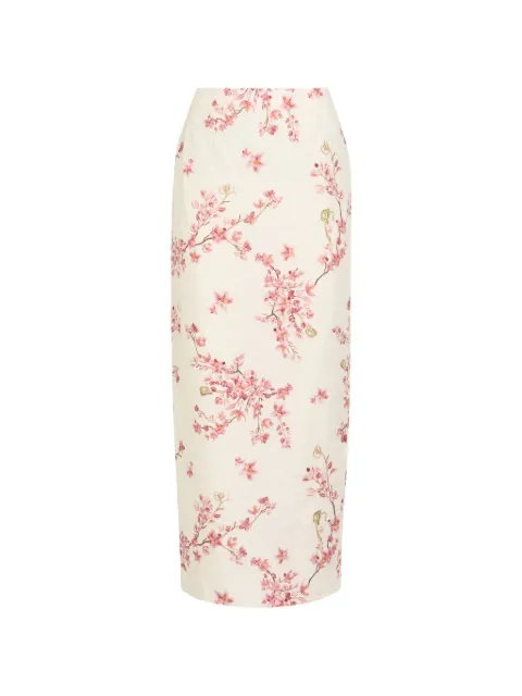 Agua By Agua Bendita Lirica high-waisted midi skirt Neutrals 22382