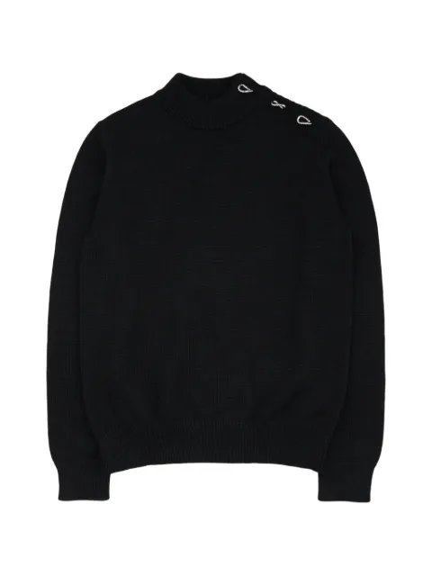Jil Sander button-shoulder mock-neck sweater Black J61GP0006J14758