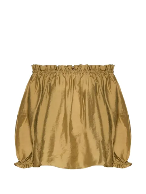 Marella off-shoulder gathered blouse Gold 2613111042200