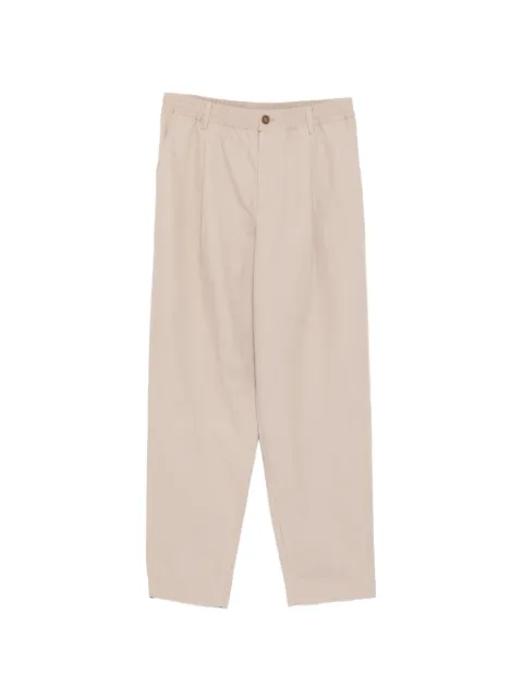 Maison Kitsuné elasticated-waist pleat trousers Brown QM01104WW910704