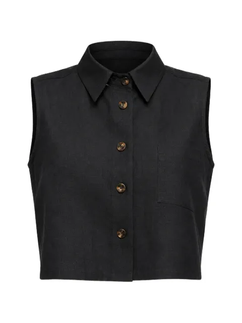 HEVRON Kajta sleeveless shirt Black HTP0216