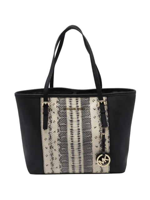 Michael Kors Vintage Saffiano leather anaconda-print tote bag Black GILTPUUSBA743716W