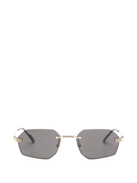 Cartier Eyewear rimless geometric-frame sunglasses Gold CT0616S