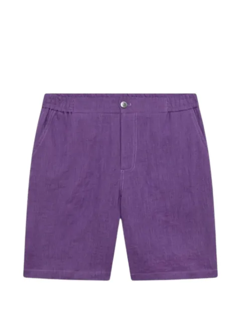 ALPHA STUDIO linen canvas bermuda shorts Purple AU5373Q