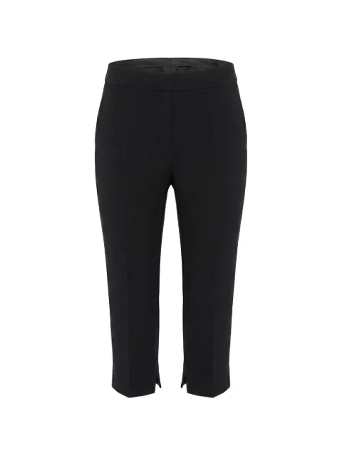 Elie Saab Cady cropped slit-hem trousers Black P0167NR26VIW05