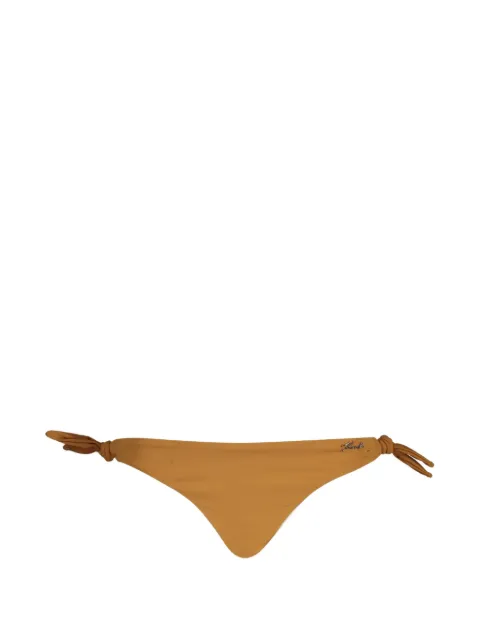 Karl Lagerfeld side-tie logo-plaque bikini bottoms Brown KL22WBT02