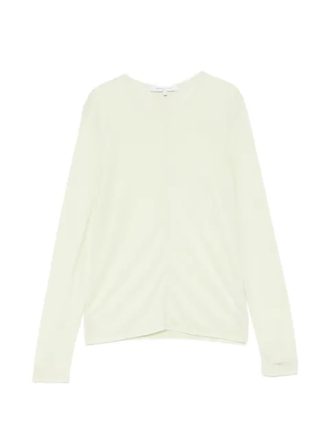 Maison Kitsuné seam-detail long-sleeve T-shirt Yellow QW00605KJ7038