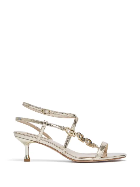 LIU JO logo-chain leather sandals Gold SA6059EX001