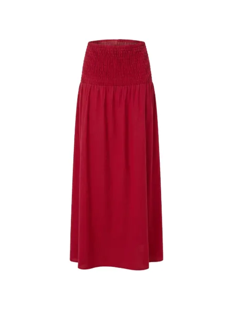 Seafolly shirred-waist maxi skirt Red 55683SK