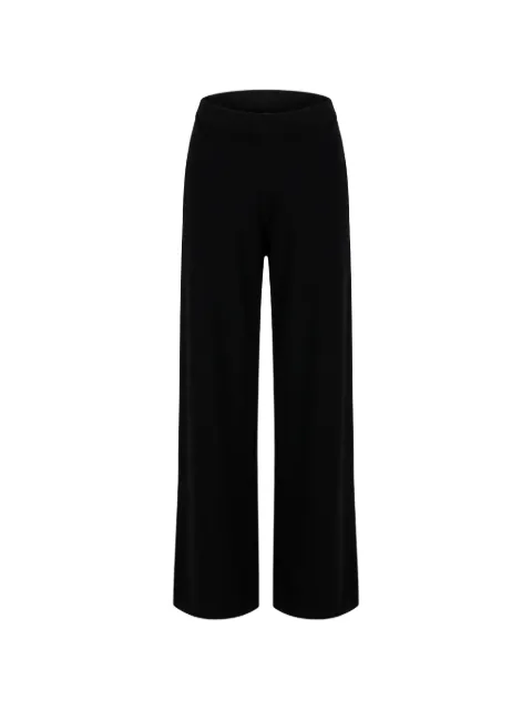 12 STOREEZ fine-knit elasticated-waistband trousers Black 125399125399