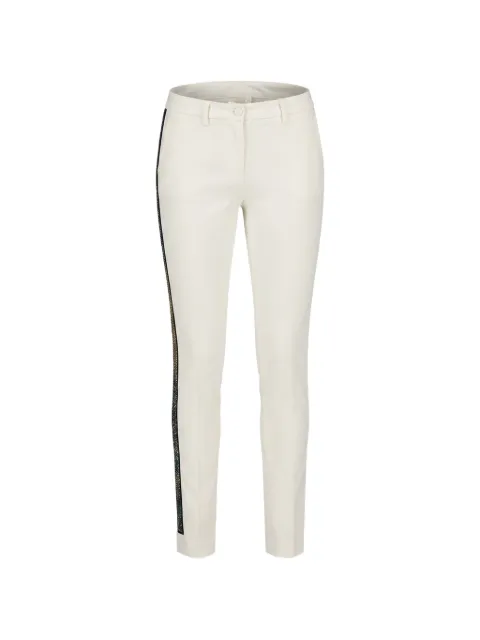 Philipp Plein Veronique rhinestone-stripe trousers White P17CWRT0067PTE044N01