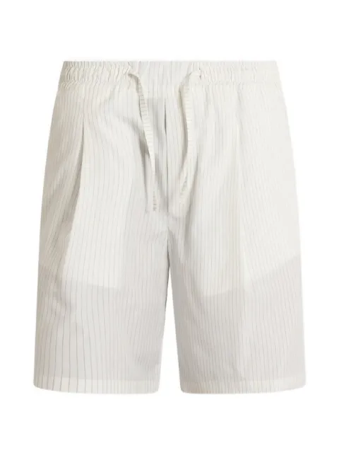 Low Brand pinstripe-pattern drawstring shorts White LP26036Z184