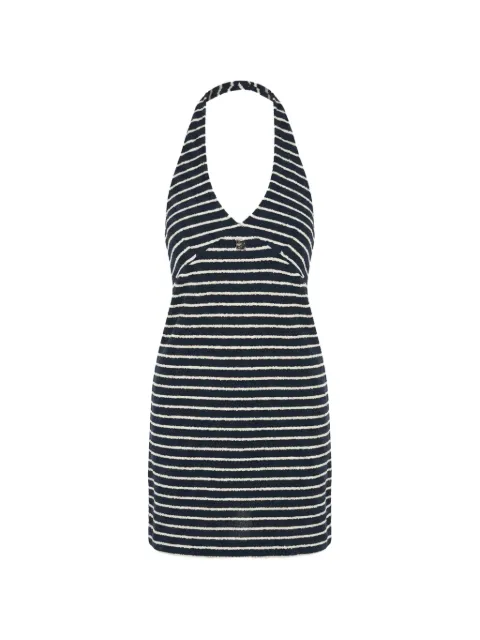 Givenchy halterneck striped mini dress Blue BW223G3168416