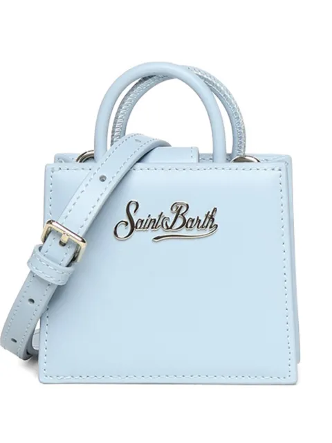 MC2 Saint Barth mini logo-plaque leather tote bag Blue SHBM000300002L