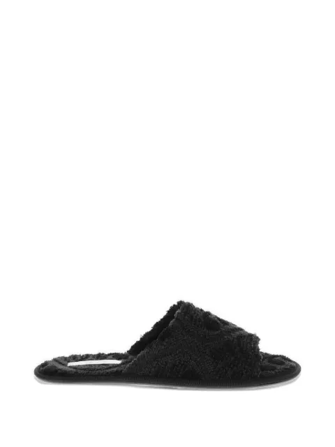 The Row Frances silk terry slippers Black F1520Y160ABNV