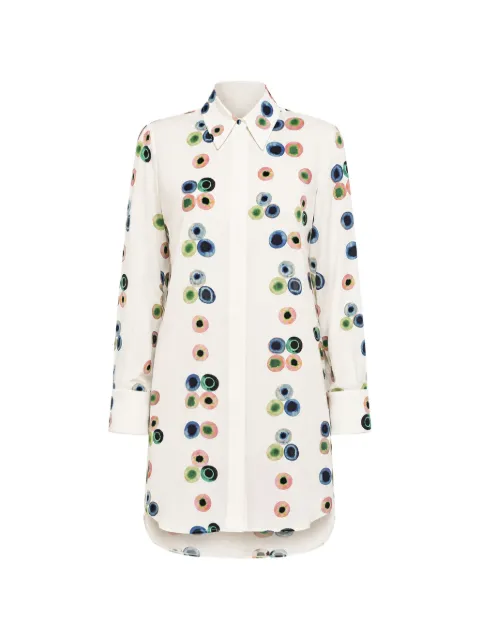 Chloé printed silk shirt dress White C23URO543019C
