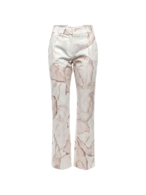 True Royal marble-pattern trousers Pink T294B113SANDY034