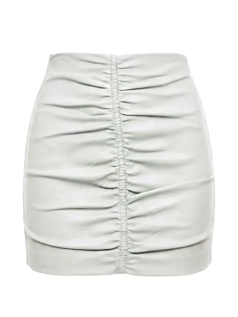 DSQUARED2 ruched leather mini skirt Blue S72MA0882SY1566