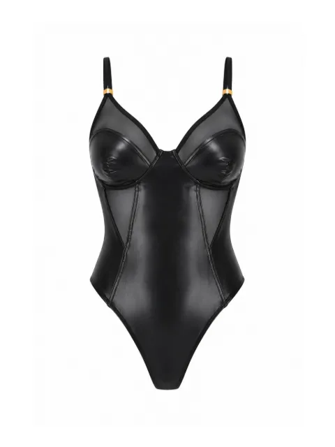 Elisabetta Franchi tulle-insert swimsuit Black CS07M61E2