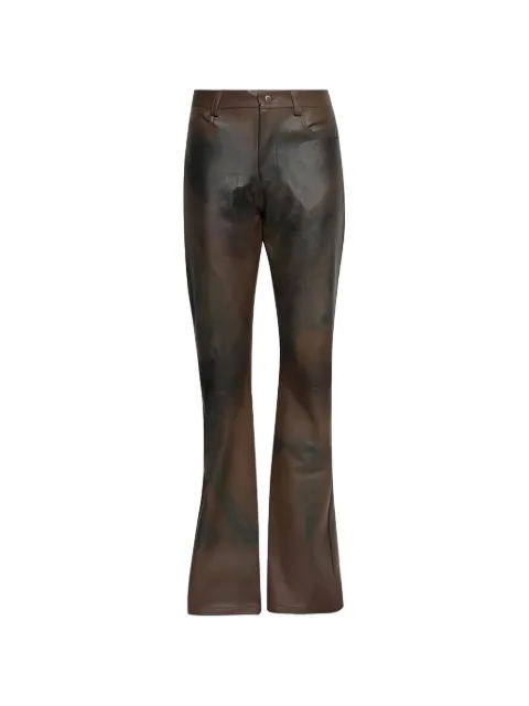 LA MASKARADE graphic-print Skin trousers Brown SKINPANTLEATHER