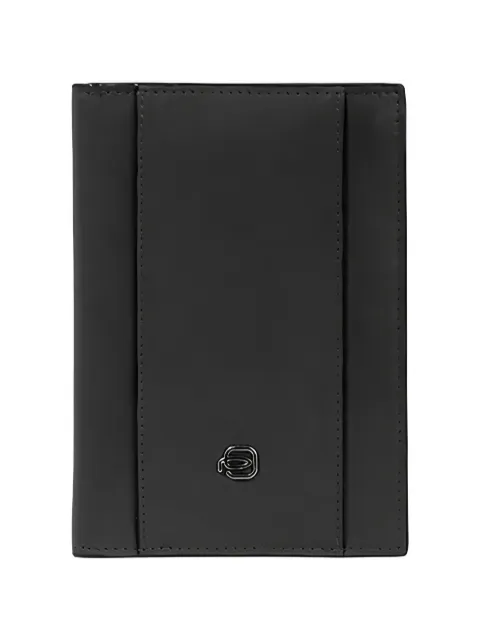 PIQUADRO logo-plaque passport holder Black PP6340W92R