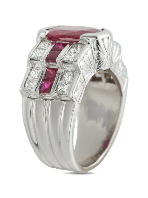 LB Exclusive ruby and diamond ring Silver MF20050726