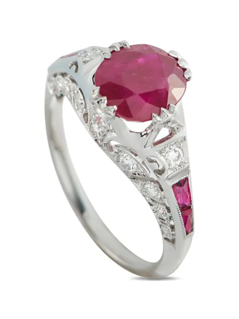 LB Exclusive ruby and diamond ring Silver MF24050726