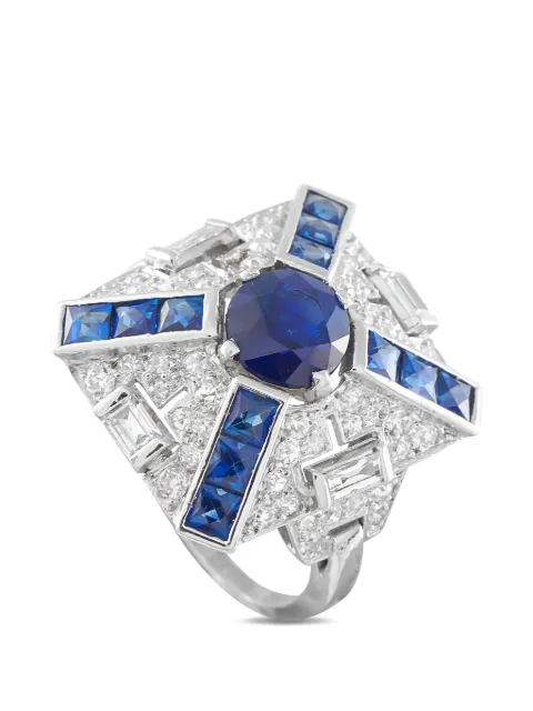 LB Exclusive sapphire and diamond ring Silver MF19050726