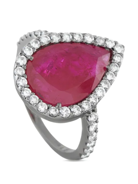 LB Exclusive ruby and diamond ring Silver MF23050726
