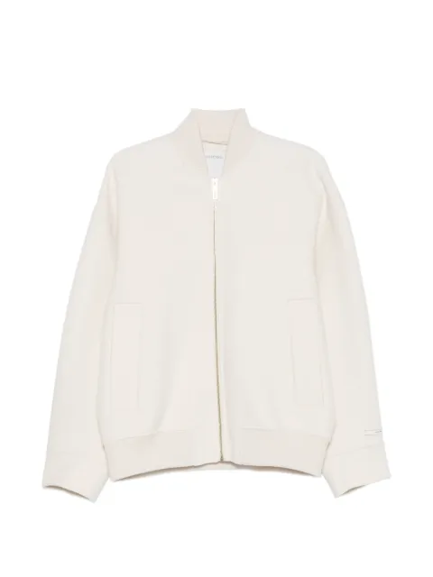Sportmax ribbed-trim zip-up jacket Neutrals 2622086041000