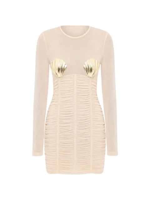 DSQUARED2 Shells ruched mini dress Neutrals S72CV0480S76623