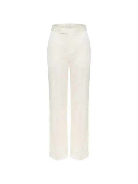 SA SU PHI satin wide-leg trousers White S24303ST0101