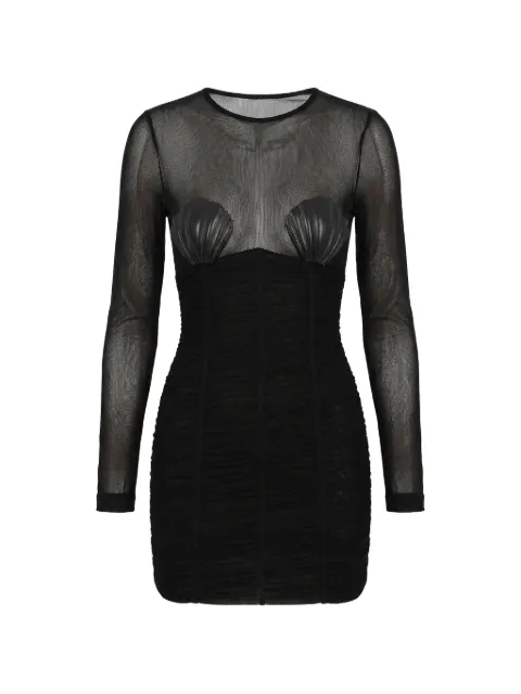 DSQUARED2 shell-detail ruched mini dress Black S72CV0480S76623