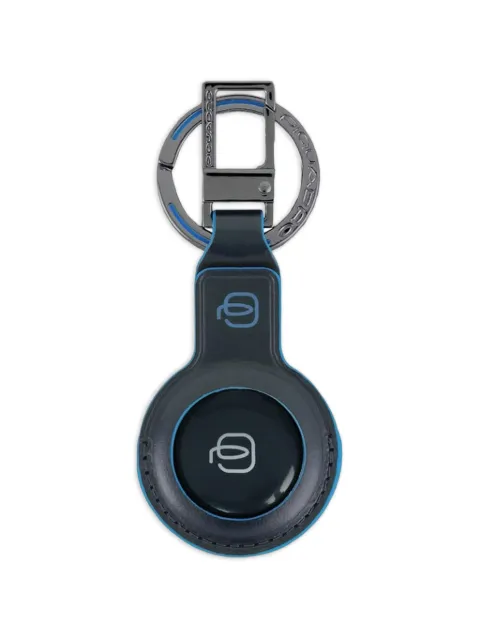 PIQUADRO Connequ 4.0 leather smart tag keychain Blue AC7077B2
