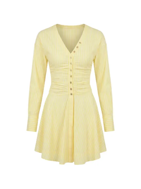 PINKO Anchise striped mini dress Yellow 102773A1PF