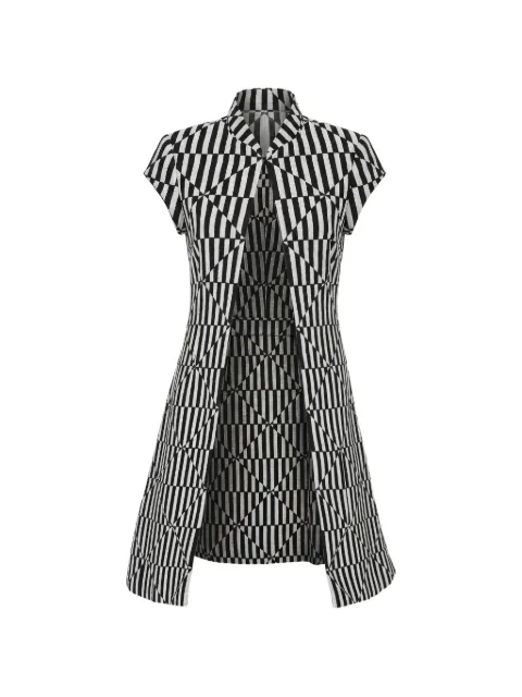 Gareth Pugh geometric-pattern Frock coat Black PH1591952JAQ