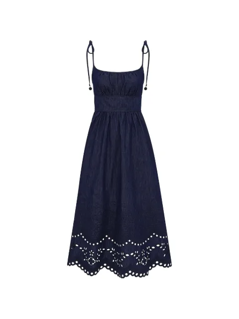 ZIMMERMANN broderie midi dress Blue 8319DSS263