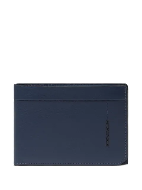 PIQUADRO grained texture wallet Blue PU1392W137R