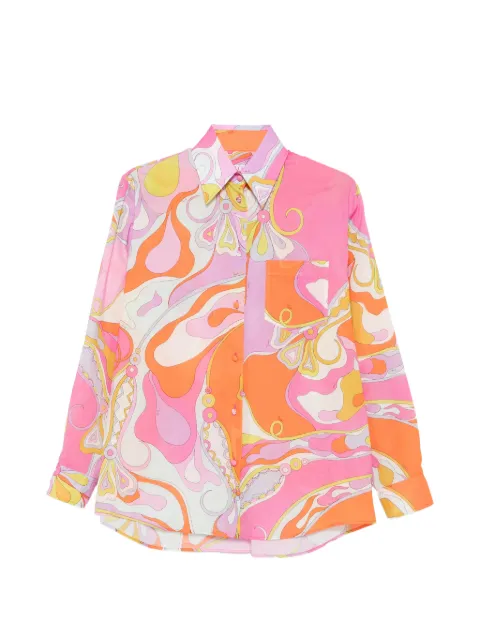 PUCCI Iride-print cotton shirt Pink 6HRJ116H734