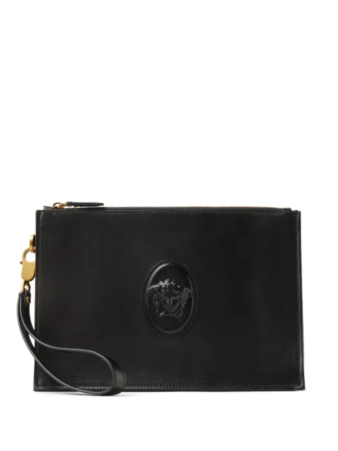 Versace Lou leather pouch Black 10241871A17449