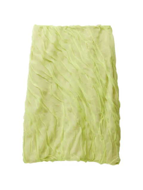 Versace silk-chiffon draped pencil skirt Green 10245381A15209
