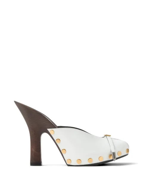 Versace Sassi patent clogs 105 mm White 1024342D2VE