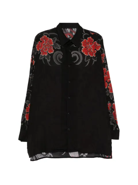 Yohji Yamamoto xRyu Ga Gotoku Studio printed shirt Black SKB30260103WILDSIDEX