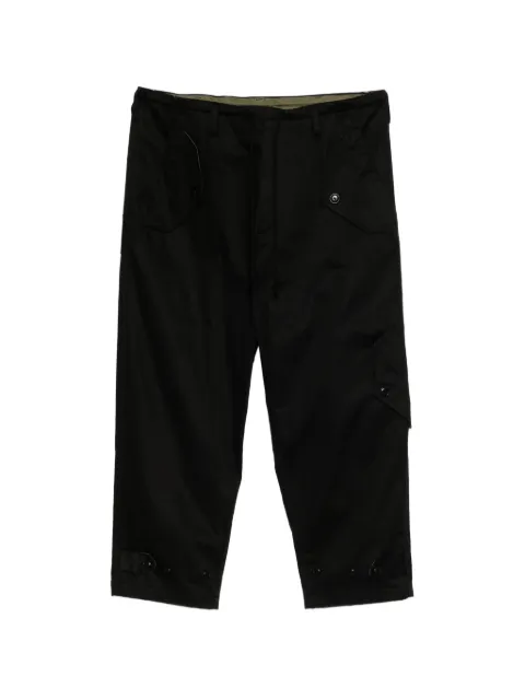 Yohji Yamamoto chino flap pocket drawstring pants Black WEP31001WILDSIDE