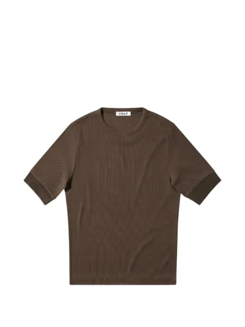 CDLP ribbed-knit short-sleeve T-shirt Brown MTO077027301