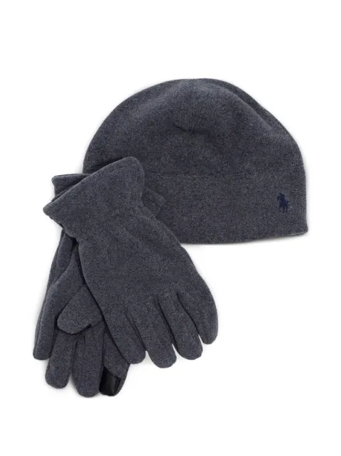 Polo Ralph Lauren gloves and beanie set (set of two) Grey PC0674003