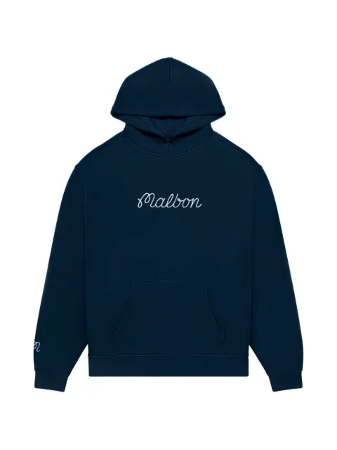 Malbon Golf Fesque embroidered hoodie Blue M9418NVY