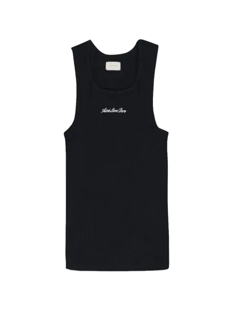 Aimé Leon Dore embroidered-logo ribbed tank top Black SS24CT037